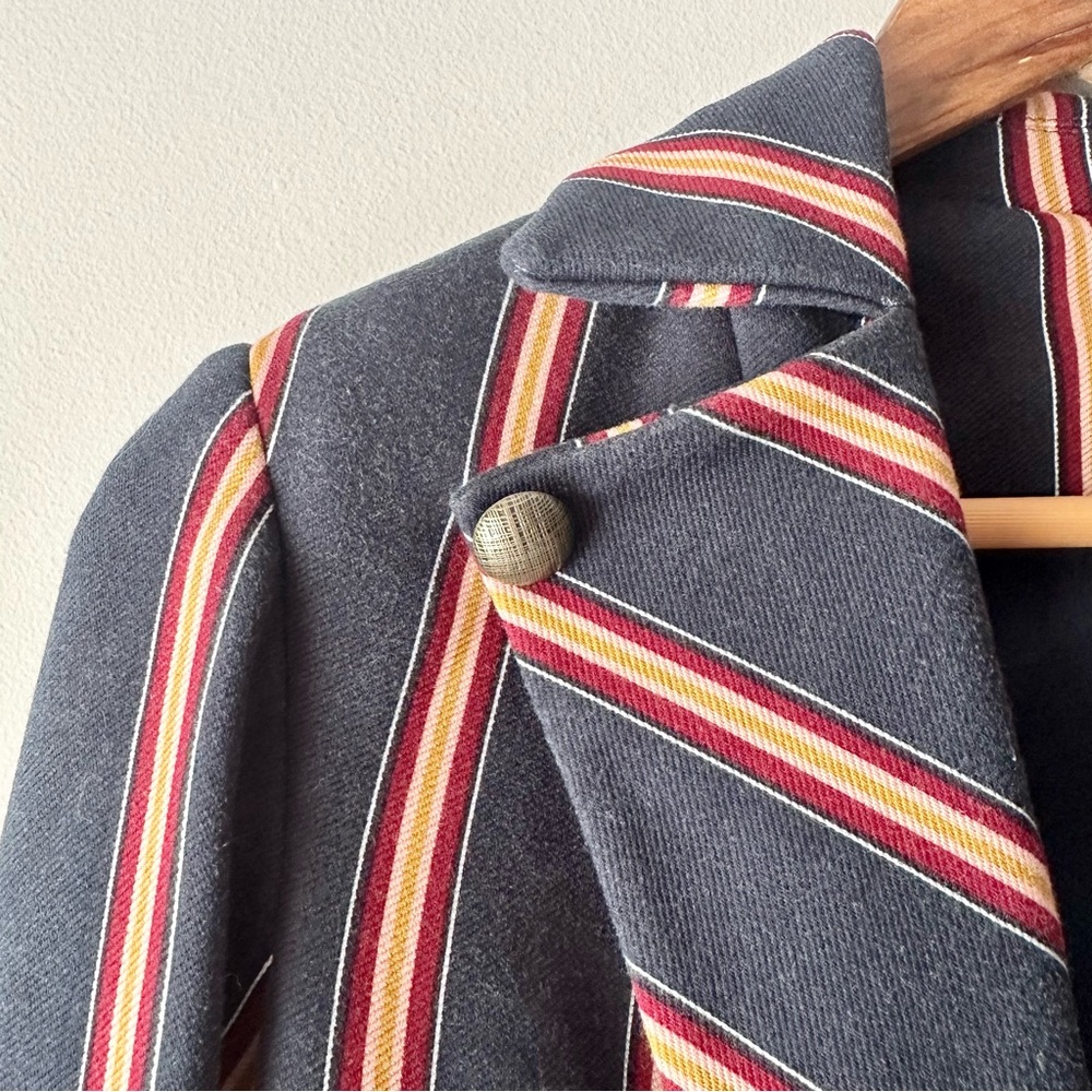 Chicos Striped Twill Ponte Blazer - Picture 4 of 11